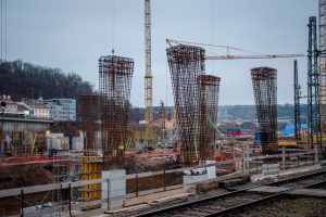 Práce v rámci rekonstrukce nádraží Praha-Smíchov. Foto: PID