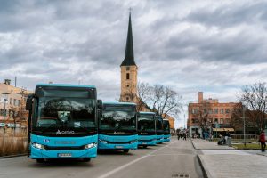 Nové autobusy IVECO Crossway Line 12 dopravce Arriva.
Zdroj: Nitriansky samosprávny kraj