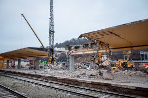 Bourací práce v rámci rekonstrukce nádraží Praha-Smíchov. Foto: PID