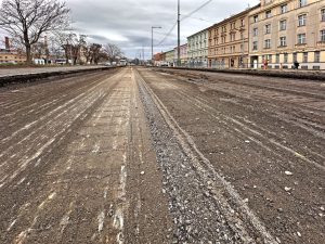 Rekonstrukce ulice před pražským výstavištěm. Foto: TSK