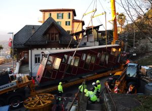 Výměna vozů pro lanovku na Monte Brè. Foto: Società Funicolare Cassarate-Monte Brè