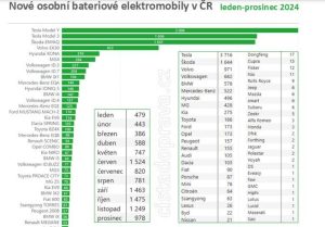 Český trh s elektromobily v roce 2024. Foto: cistadoprava.cz