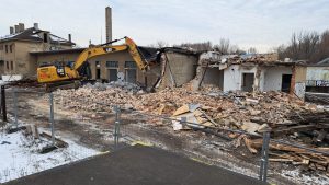 Demolice drážních objektů v Mělníku. Foto: ŘSD