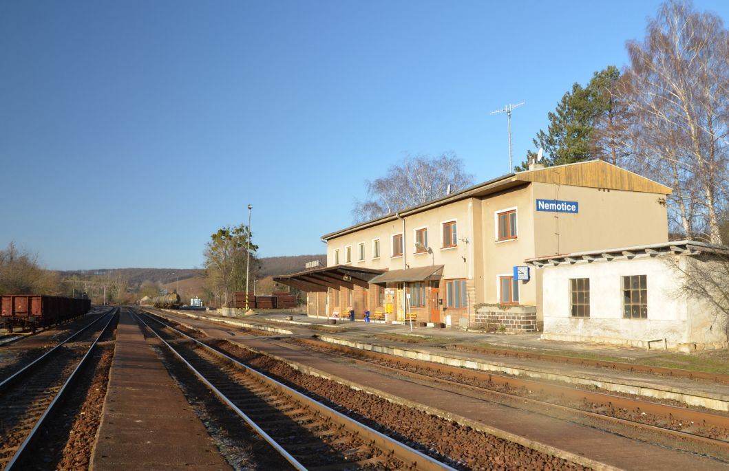 Stanice Nemotice na Vlárské dráze. Foto: Správa železnic