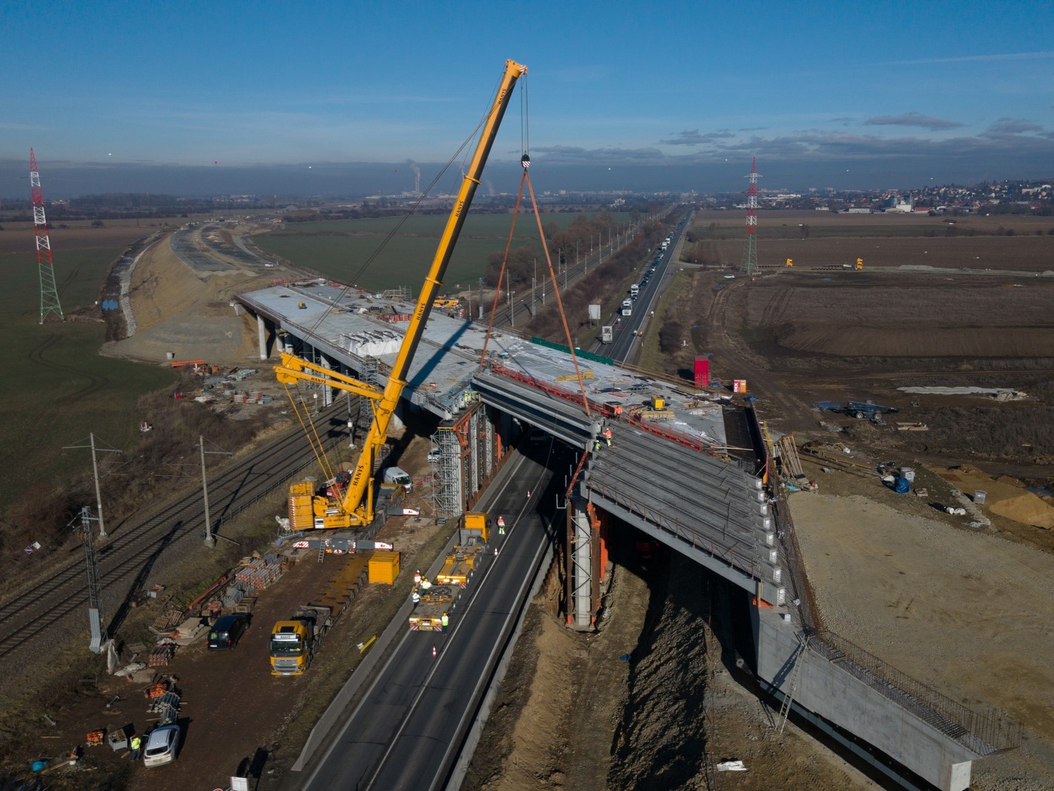 Stavba D1 Přerov - Říkovice. Foto: Strabag