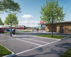 Traisetalbahn po modernizaci. Vizualizace: ÖBB