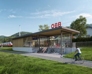 Traisetalbahn po modernizaci. Vizualizace: ÖBB