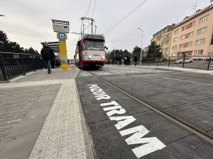 Zmodernizovaná trať na Novou Ulici v Olomouci. Zdroj: DPMO