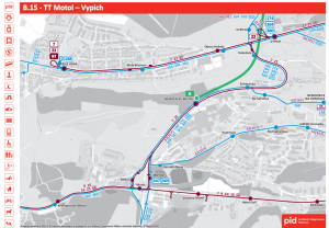 Plánovaná tramvajová trať Vypich - Motol. Zdroj: ROPID