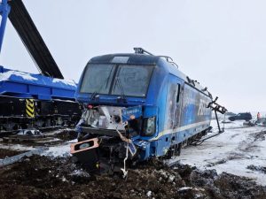 Nehoda nákladních vlaků v Rumunsku. Foto: ISU Teolorman