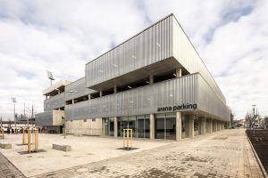 Nový parkovací dům arena parking v Pardubicích. Zdroj: město Pardubice