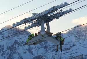 Práce na nové lanovce na Schilthorn. Foto: Garaventa