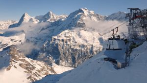 Práce na nové lanovce na Schilthorn. Foto: Garaventa