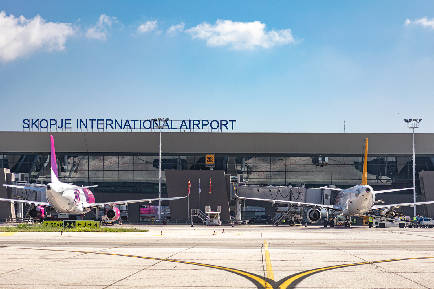 Letiště ve Skopje v Severní Makedonii. Foto: TAV Airports