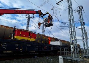 Třetí den likvidace požáru cisternového vlaku u Hustopečí nad Bečvou. Foto: Hasiči SŽ