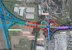 Přestavba křižovatky Chlumecká. Zdroj: Pudis, EIA
