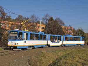 Tramvaj ČKD KT8D5.RN1 Dopravního podniku Ostrava (DPO).Zdroj: DPO