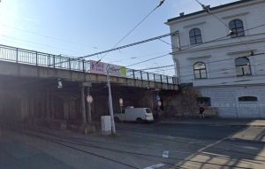 Železniční viadukt v Křenové ulici v Brně. Foto: Google Street View