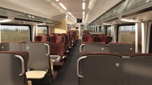 Podoba 2. třídy railjetu po modernizaci. Foto: ÖBB