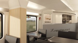 Bistro v railjetu po modernizaci. Foto: ÖBB