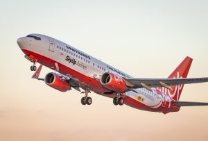 Boeing 737 letecké společnosti SkyUp Airlines. Zdroj: Katowice Airport