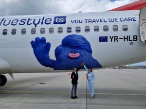 Charterový letoun společnosti HelloJets v barvách CK Blue Style. Foto: Zdopravy.cz