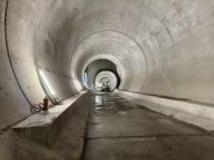 Dokončovaný tunel metra D u stanice Olbrachtova. Foto: DPP