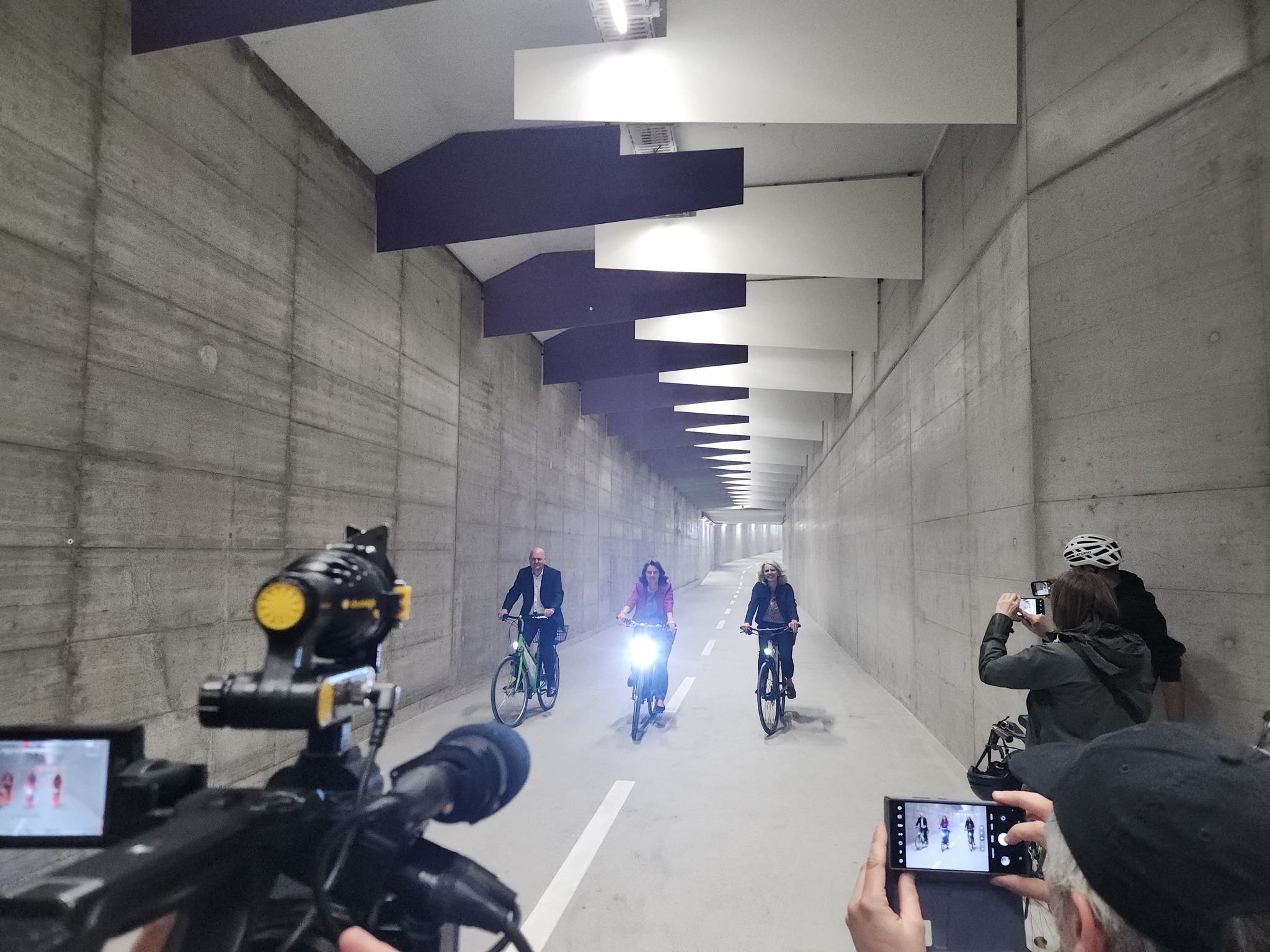 Nový tunel pro cyklisty v Curychu. Foto: Pro Velo Zürich