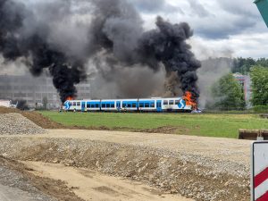 Nehoda na přejezdu ve Wollsdorfu.
Foto: BFV Weiz