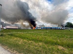 Nehoda na přejezdu ve Wollsdorfu.
Foto: BFV Weiz