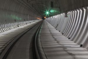 Berounský (Tachlovický) tunel, vizualizace. Pramen: Správa železnic