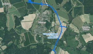 Borovany, plánovaný obchvat. Pramen: Jihočeský kraj
