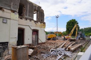 Demolice nádražní budovy v Mladé Boleslavi. Foto: Pavel Šubrt /mb-net.cz
