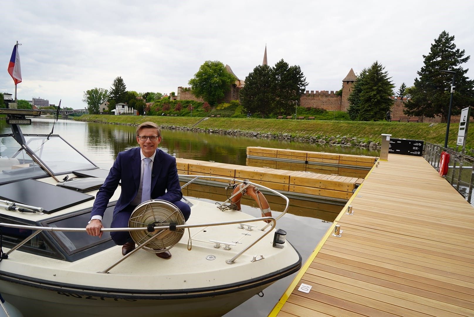 Nové přístaviště Nymburk se otevřelo v květnu 2025. Pramen: ŘVC