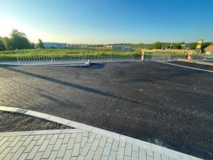 Stavba kruhového objezdu nad dálnicí D3 u Č. Budějovic. Autor: Zdopravy.cz/Jan Šindelář