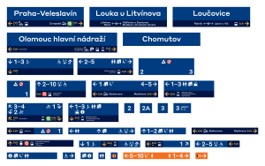 Nový orientační a informační systém Správy železnic. Zdroj: Studio Marvil