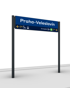 Nový orientační a informační systém Správy železnic. Zdroj: Studio Marvil