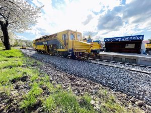 Rekonstrukce trati Olbramovice - Sedlčany. Pramen: Swietelsky Rail