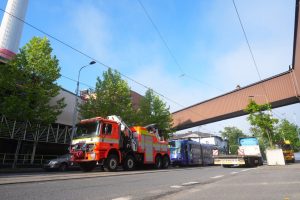 Vykolejení tramvaje v Ostravě.
Zdroj: HZS MSK