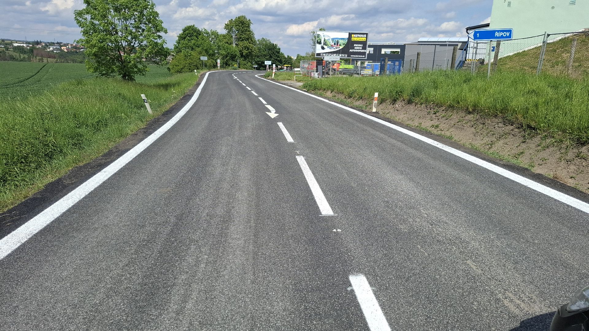 Opravený úsek I/23 u Třebíče. Foto: ŘSD