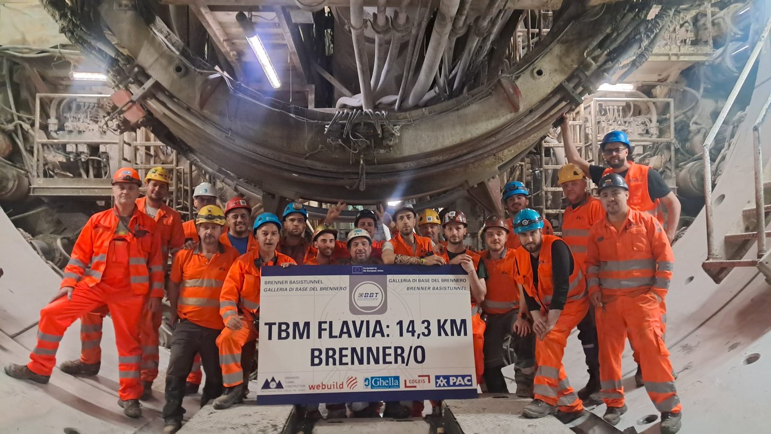 Dokončení ražby štítu Flavia. Foto: BBT