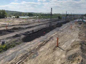 Práce na obnově trati v Hustopečích nad Bečvou. Foto: Správa železnic