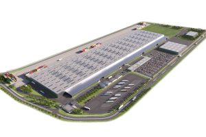 Vizualizace logistického centra BMW Group v Mošnově. Zdroj: Gridarch