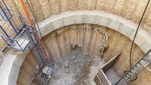 Zahájení trhacích prací pro ražbu průzkumné štoly tunelu Vinohrady v Brně. Foto: ŘSD