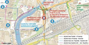 Omezení dopravy na křižovatce U Jána během letní opravy.  Foto:  Plzen.eu