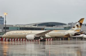 První let společnosti Etihad na pražské Letiště Václava Havla. Foto: Zdopravy.cz