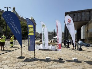 Pražský dopravní podnik slavnostně zahájil stavbu nové tramvajové tratě u Národního muzea. Foto: DPP
