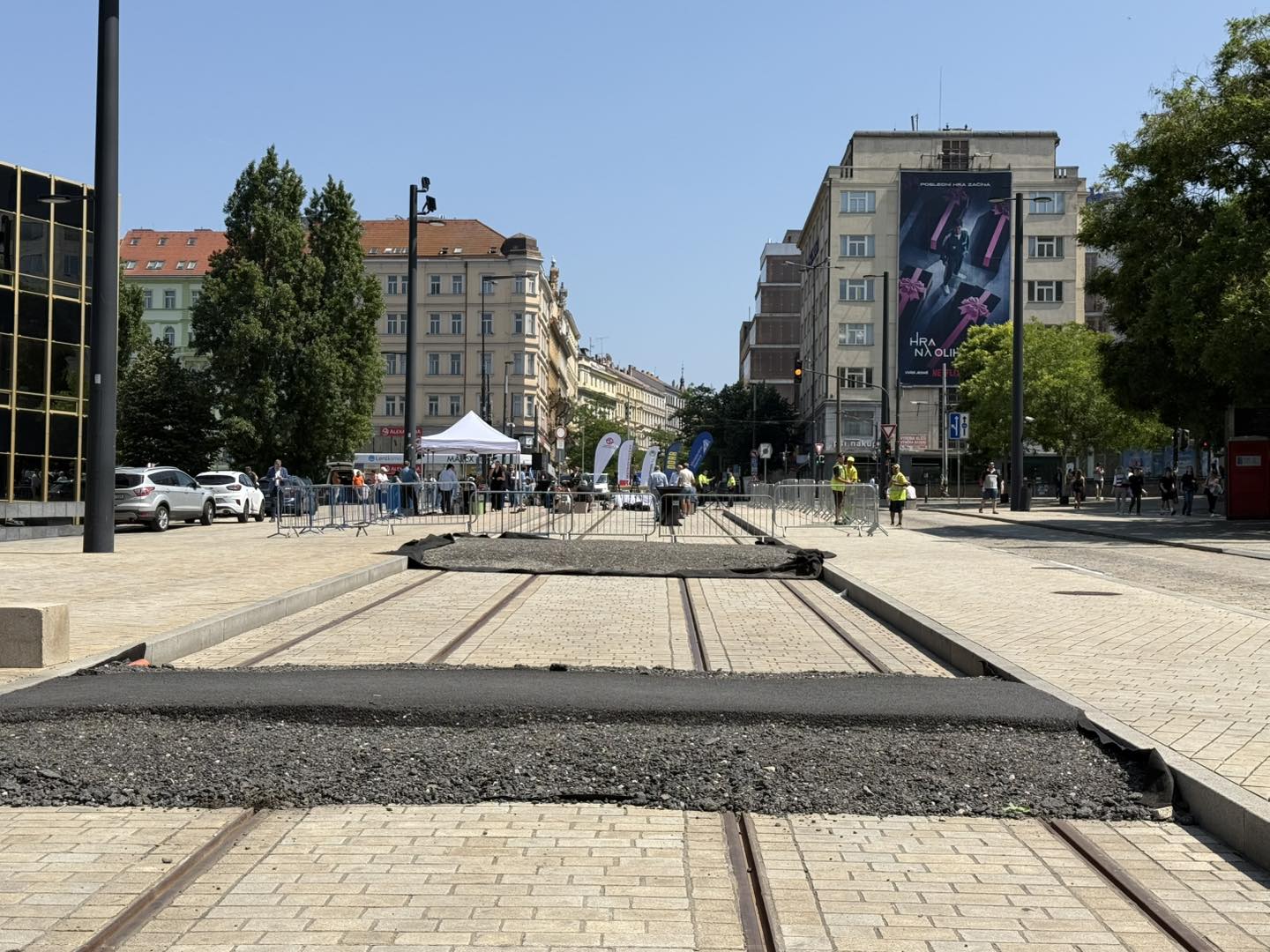 Pražský dopravní podnik slavnostně zahájil stavbu nové tramvajové tratě u Národního muzea. Foto: DPP