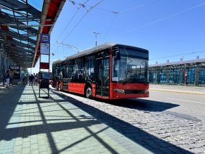 Trolejbus Bozankaya SNG 12T na první homologační jízdě v Praze. Foto: Ropid