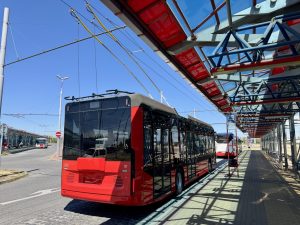 Trolejbus Bozankaya SNG 12T na první homologační jízdě v Praze. Foto: Ropid